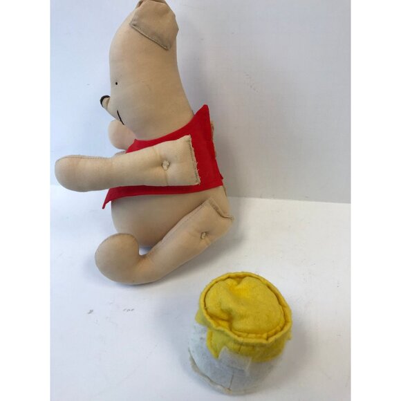 Vintage Handmade Winnie The Pooh Bear With Hunny Jar 1970's Fully Jointed - Picture 6 of 10